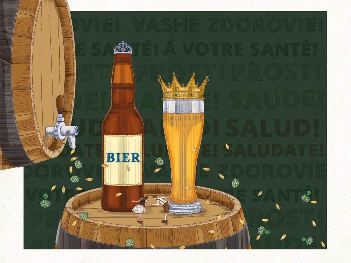 Diseño editorial e ilustración sobre La Cerveza Alemana 4