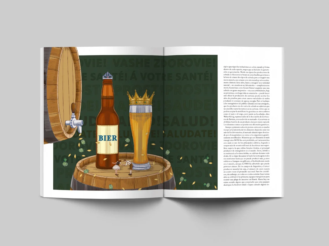 Diseño editorial e ilustración sobre La Cerveza Alemana 3