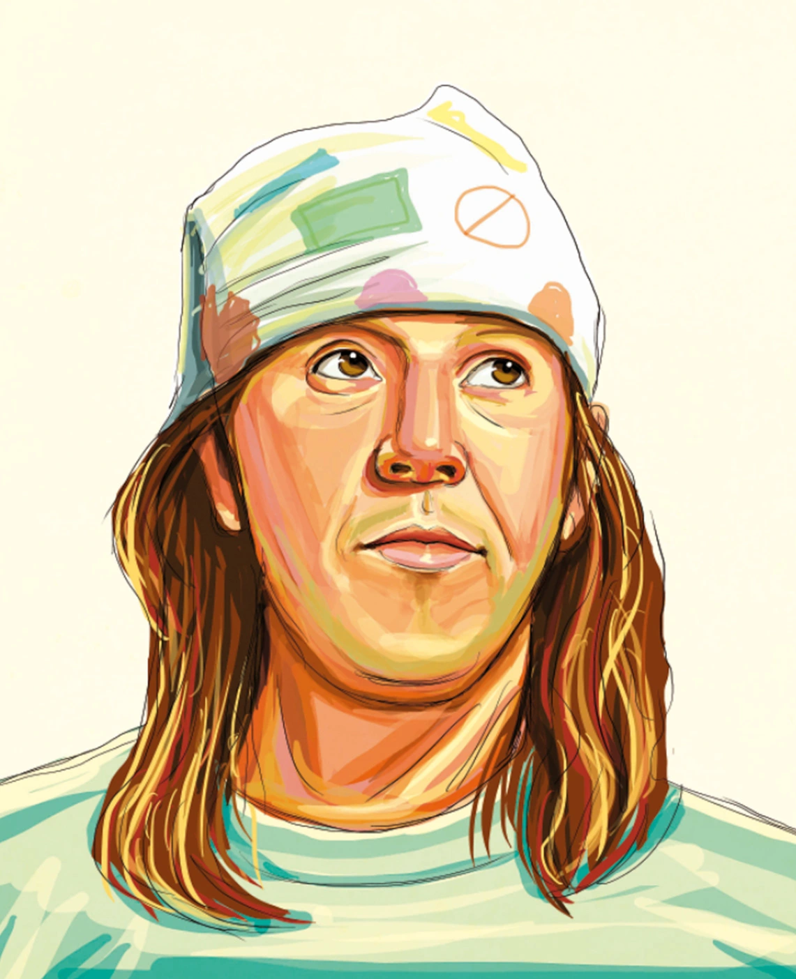 Ilustración editorial de David Foster Wallace para la revista Etiqueta Negra 2