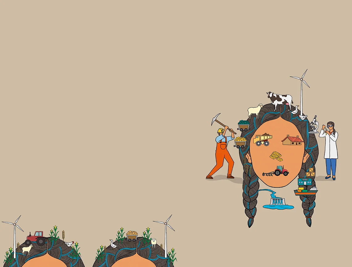 Diseño editorial e ilustración para la revista "Economía y Sociedad"