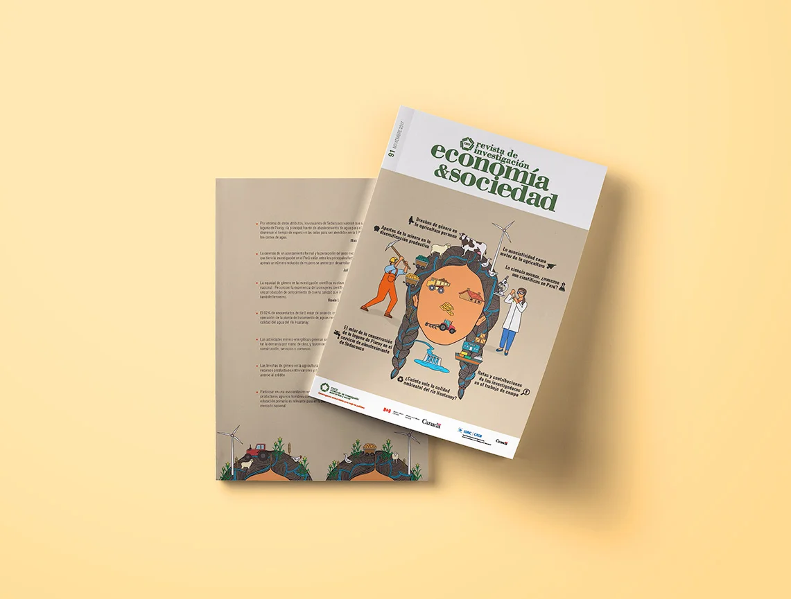 Diseño editorial e ilustración para la revista "Economía y Sociedad" 2