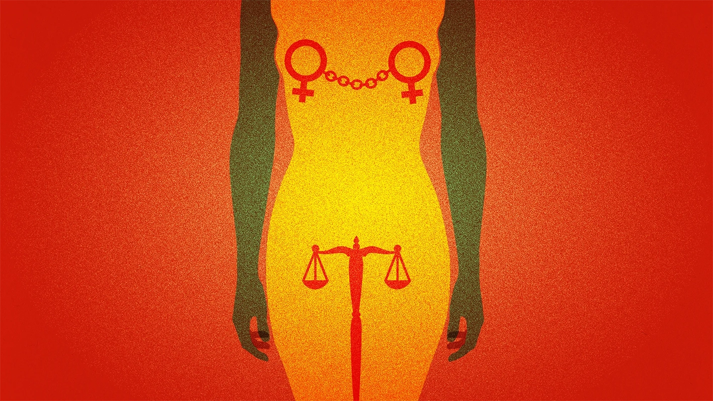 Ilustración editorial sobre el Aborto, mujer