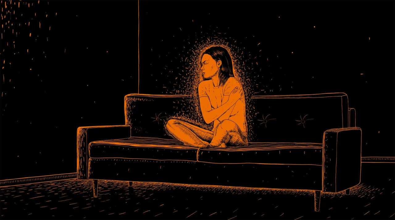 Ilustración editorial sobre salud mental en pandemia