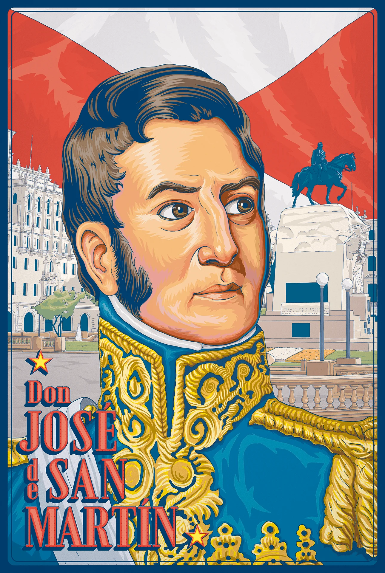 Ilustración histórica de José de San Martín